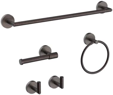 CalcMetal LAKETON Collection 5-Piece Bathroom Hardware Set