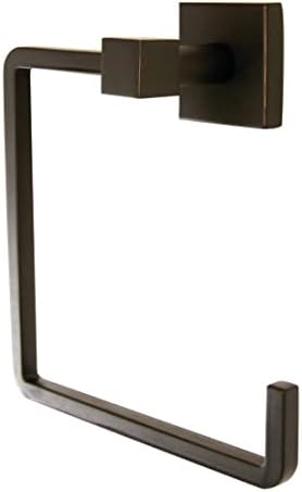 Zinc-Plated Contemporary Towel Ring CONOTAil Rubbed Bronze by Design House
