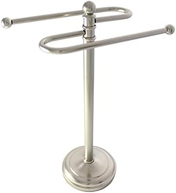 Formosa Design Hardware Freestanding Towel Holder Brushed Nickel