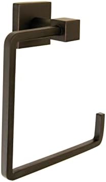 Zinc-Plated Contemporary Towel Ring CONOTAil Rubbed Bronze by Design House