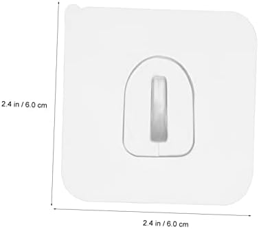 30-Piece Self-Adhesive Wall Bathroom Hooks Transparent Easy to Use