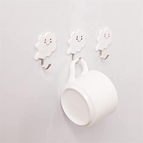 3-Piece Robe Towel Hooks Self-Adhesive Wall Hangers for Bathroom Kitchen
