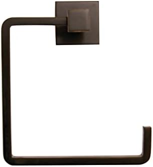 Zinc-Plated Contemporary Towel Ring CONOTAil Rubbed Bronze by Design House