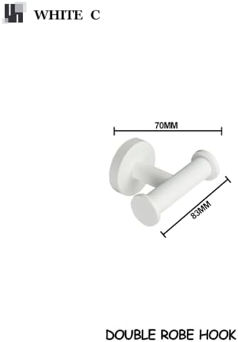 Stainless Steel Clothes Hook Black Painted Wall-Mounted Towel Bathroom Organizer