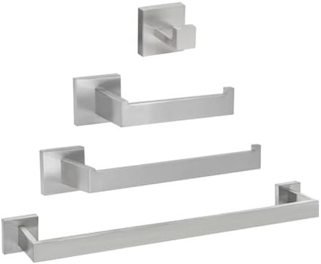 Sturdy and Stylish 4-Piece Bath Towel Holder Set