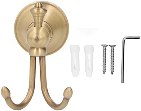 Double-Tier Wall Towel Hook Stainless Steel Antique Design