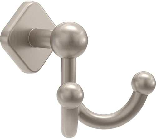 FRANKLIN BRASS Gainesville Bath Towel Hook Satin Nickel Double Wall Mounted