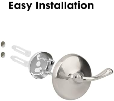 Double Pack Brushed Nickel Towel Hooks
