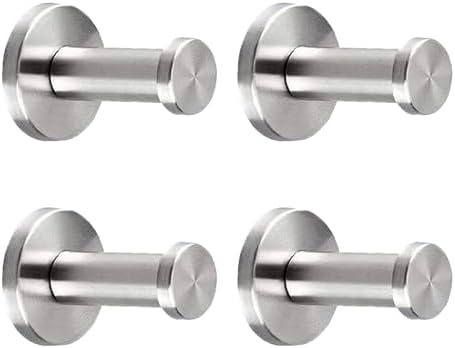Vanloory 4-Piece Bathroom Towel Hooks Sturdy Wall-Mounted Heavy Duty