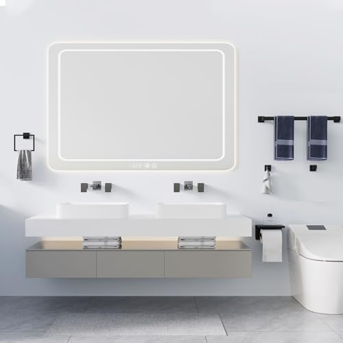 Sturdy Matte-Black Towel Bar Set