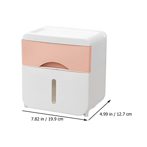 FOMIYES Bathroom Storage Box No Punching Organizer with Wall Holder