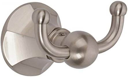 Ginger 611SN Empire Double Robe Hook Satin Nickel Durable Space Saving