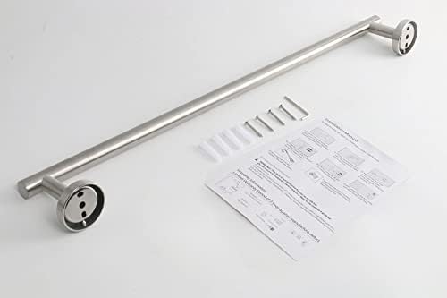 Sturdy 304 Stainless Steel Bath Towel Bar with Smooth Nickel Finish