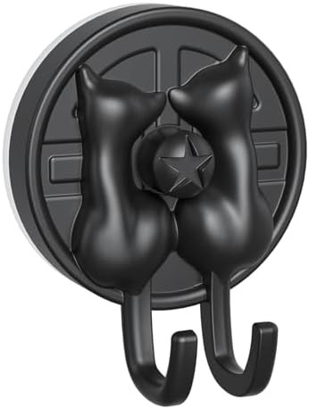 AST Cute Double-Cat Suction Cup Hook 4 Pack