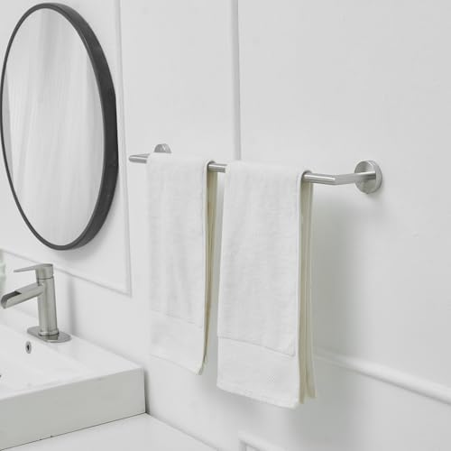 5-Piece Stainless Steel Towel Bar Set with Brushed Nickel Finish