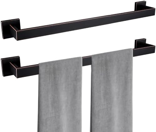 Premium 2-Piece Stainless Steel Orb Towel Bar for Bathrooms