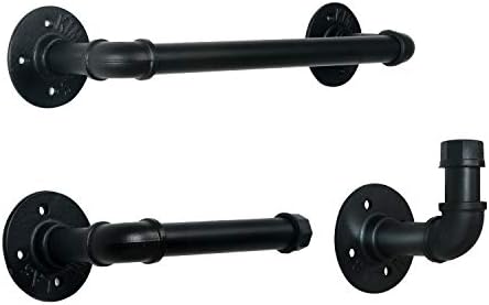 HouseAid 3-Piece Rustic Steel Towel Bar Set
