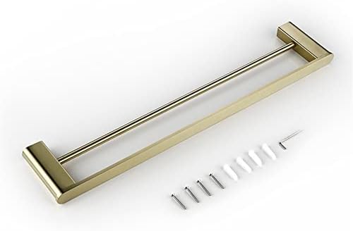 Nordic-Styled Stainless Steel Towel Bar Gold Double Rod Bathroom Hardware