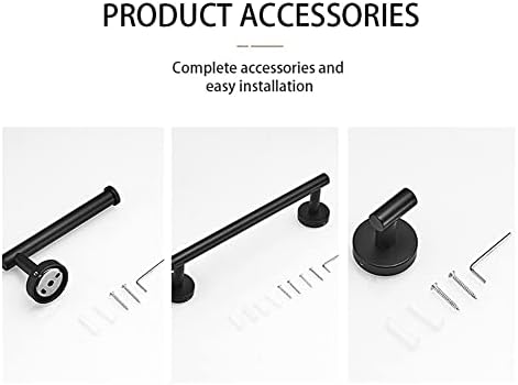 Bathroom Hardware Set - Gold Black Towel Rail Robe Hook