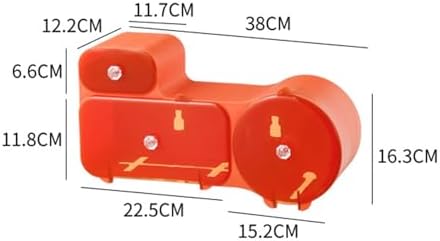 Restokki Wall-Mounted Dual-Port Tissue Holder Durable Aesthetic