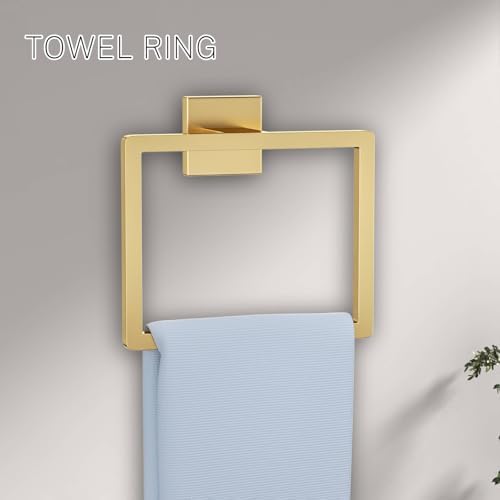 Bathroom Towel Bar Set Updated Look Gold-Tonish Finish