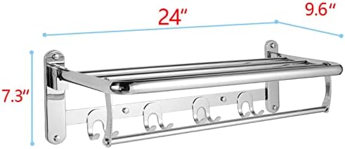 Perfect for the Bathroom or Kitchen - Durable Stylish Towel Rack