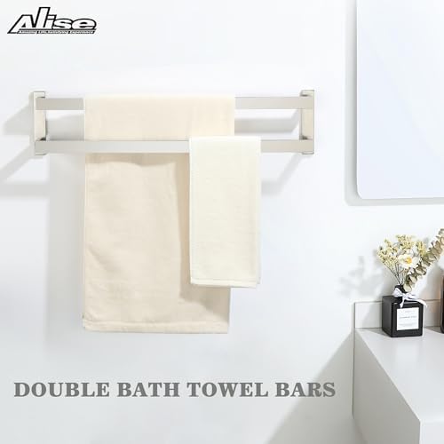 Alise Essential 28-inch Double Towel Bar Black