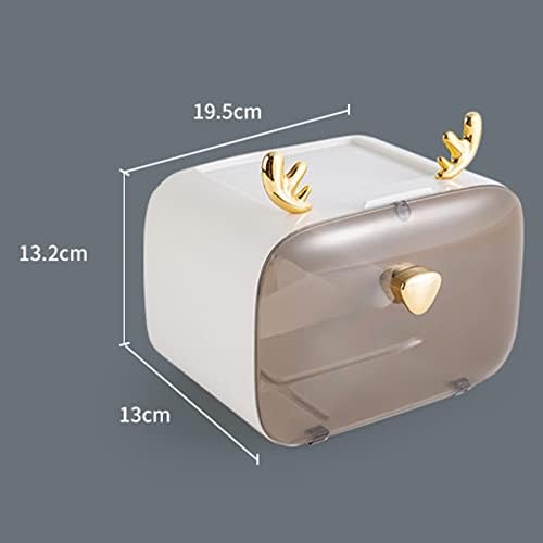 Adjustable Transparent Toilet Paper Holder with Antler Design for Bathroom