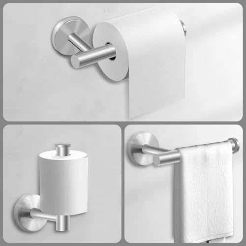 Stainless Steel Towel Bar Set 8-Piece 16 Hand Towel Brushed Nickel