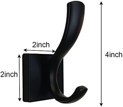 UNHINT Black Coats Towel Hooks 6 Pack
