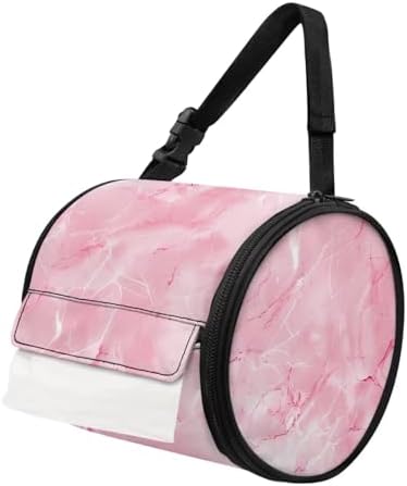KUIFORTI Pink Marble Toilet Paper Holder
