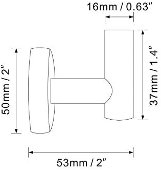 POKIM 2 Pack Nickel Towel Hook Set