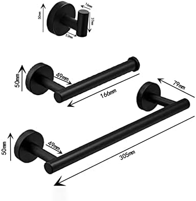 Bathroom Hardware Set - Gold Black Towel Rail Robe Hook