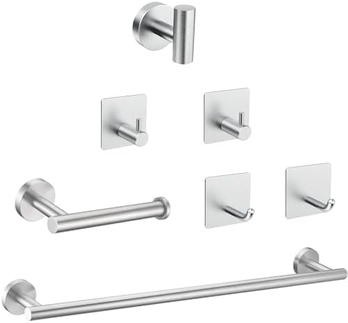 IJDD Modern Bathroom Essential Set with 24-Inch Towel Bar More