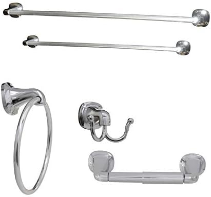 Arista Belding Collection 5-Piece Bathroom Hardware Kit in Chrome - Smart Bath Solutions