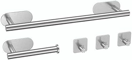 Toogon 5-Piece Self-Adhesive Towel Bar Set