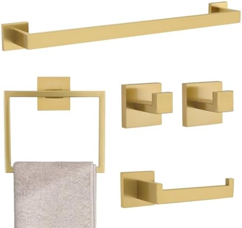 Brushed Gold 5-Piece Bath Set