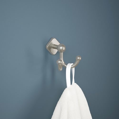 FRANKLIN BRASS Gainesville Bath Towel Hook Satin Nickel Double Wall Mounted