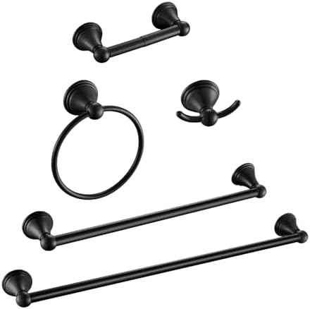 5-Piece Bathroom Accessory Set Modern Bath Hardware Space-Saving Design
