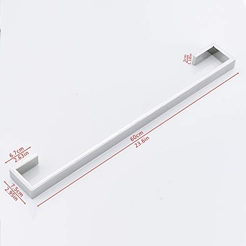 Full Polished Chrome Bath Towel Bar With 24-inch Length
