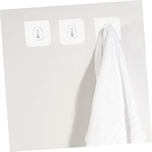 30-Piece Self-Adhesive Wall Bathroom Hooks Transparent Easy to Use