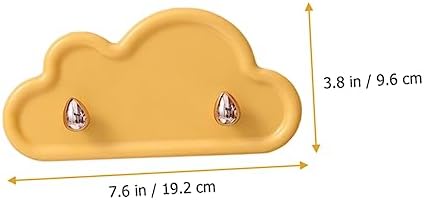 HOMSFOU 4-Piece Cloud Shape Wall Hooks