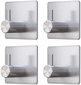 4PACK Stainless Steel Wall Hooks Durable and Waterproof
