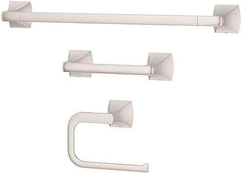 Pfister Bruxie 3-Piece Bathroom Hardware Set with Towel Bar