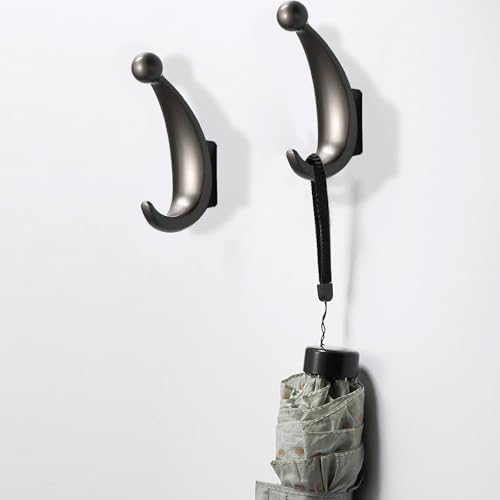 Yundoza 4-Piece Towel Robe Hook Set for Bathroom Bedroom Entryway