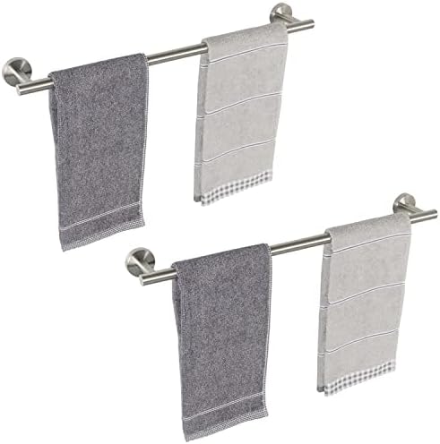 TocTen Double Pack of Heavy-Duty Stainless Steel Towel Bars