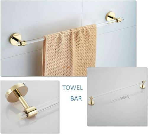 Modern Gold Acrylic Bathroom Hardware Set