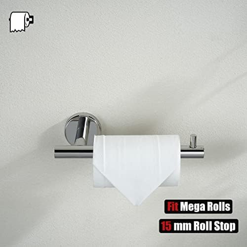 5-Piece Stainless Steel Polished Chrome Bath Hardware Set for Home Bathroom