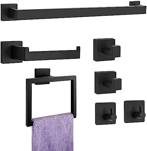 Sturdy 7-Piece Bathroom Hardware Set 304 Stainless Steel