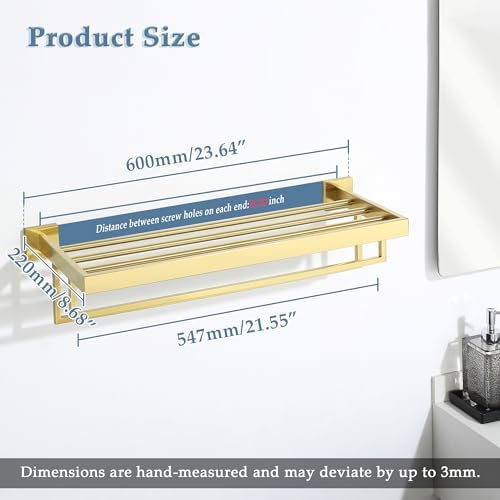 Alise 24-Inch Wall-Mounted Towel Rack
